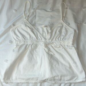 Brandy Melville White Babydoll Tank Top